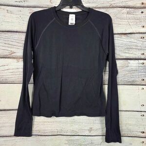 Athleta Black Long Sleeve Performance Top Womens M